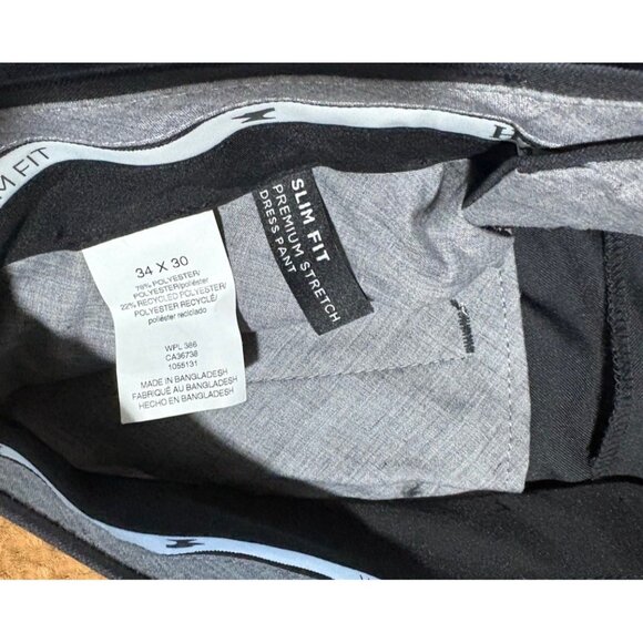 Haggar H26 Flex Series Dress Pants Mens 34x30 Slim Fit Stretch Charcoal - Picture 2 of 7